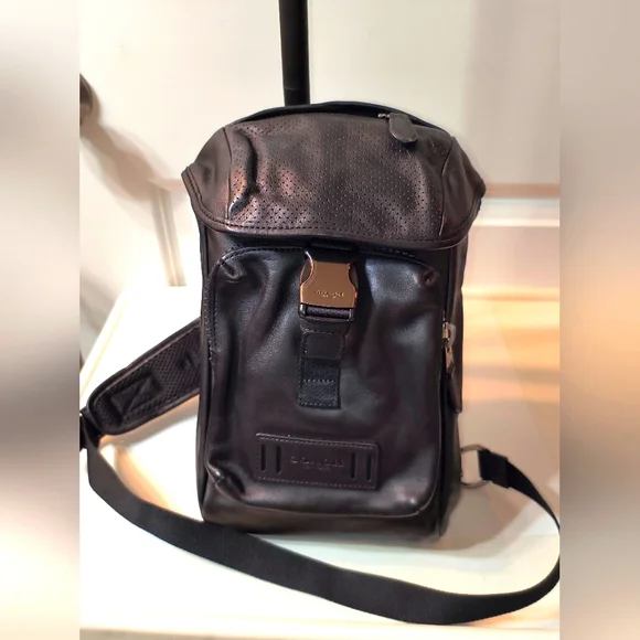 Coach Ranger Mini Pack Backpack – Black Leather - Picture 2 of 11